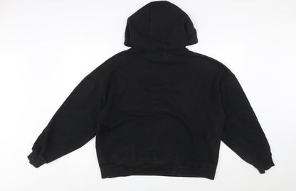 Gym King Womens Black Size 10 Pullover Hoodie with Logo Detail