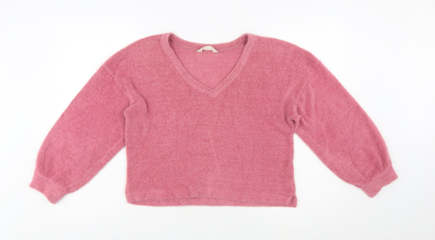 Marks and Spencer Women’s Pink V-Neck Pullover Sweater XS