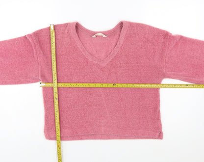 Marks and Spencer Women’s Pink V-Neck Pullover Sweater XS