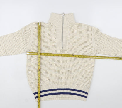 Marks and Spencer Women’s Ivory Small 1/2 Zip Knit Jumper