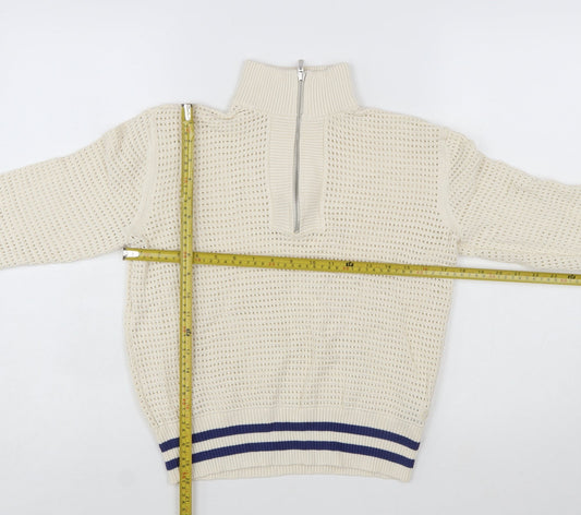 Marks and Spencer Women’s Ivory Small 1/2 Zip Knit Jumper