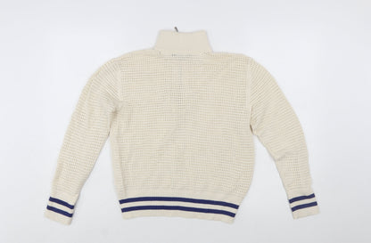 Marks and Spencer Women’s Ivory Small 1/2 Zip Knit Jumper