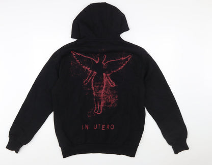 Primark Nirvana Men's Black Pullover Hoodie S Graphic Print