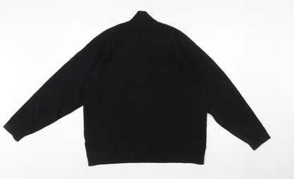 Marks and Spencer Men’s Black Half Zip Knit Jumper Size M Regular
