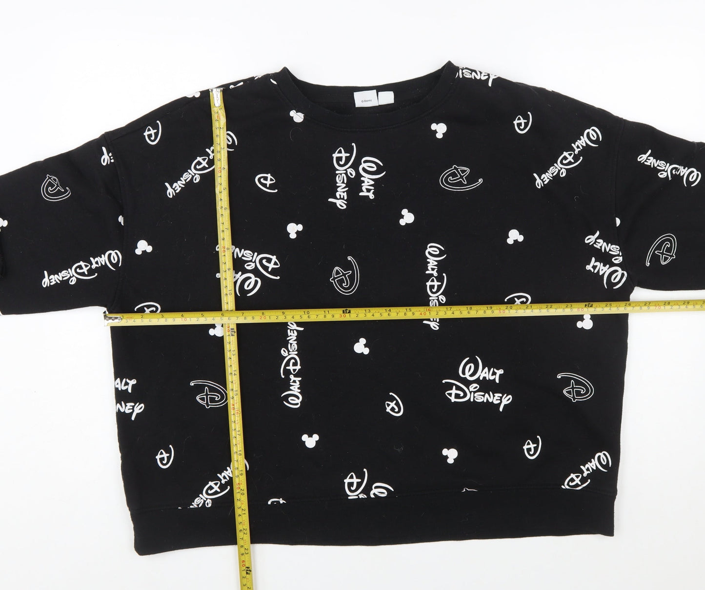 Disney Women’s Black Walt Disney Logo Sweatshirt XL Casual Pullover