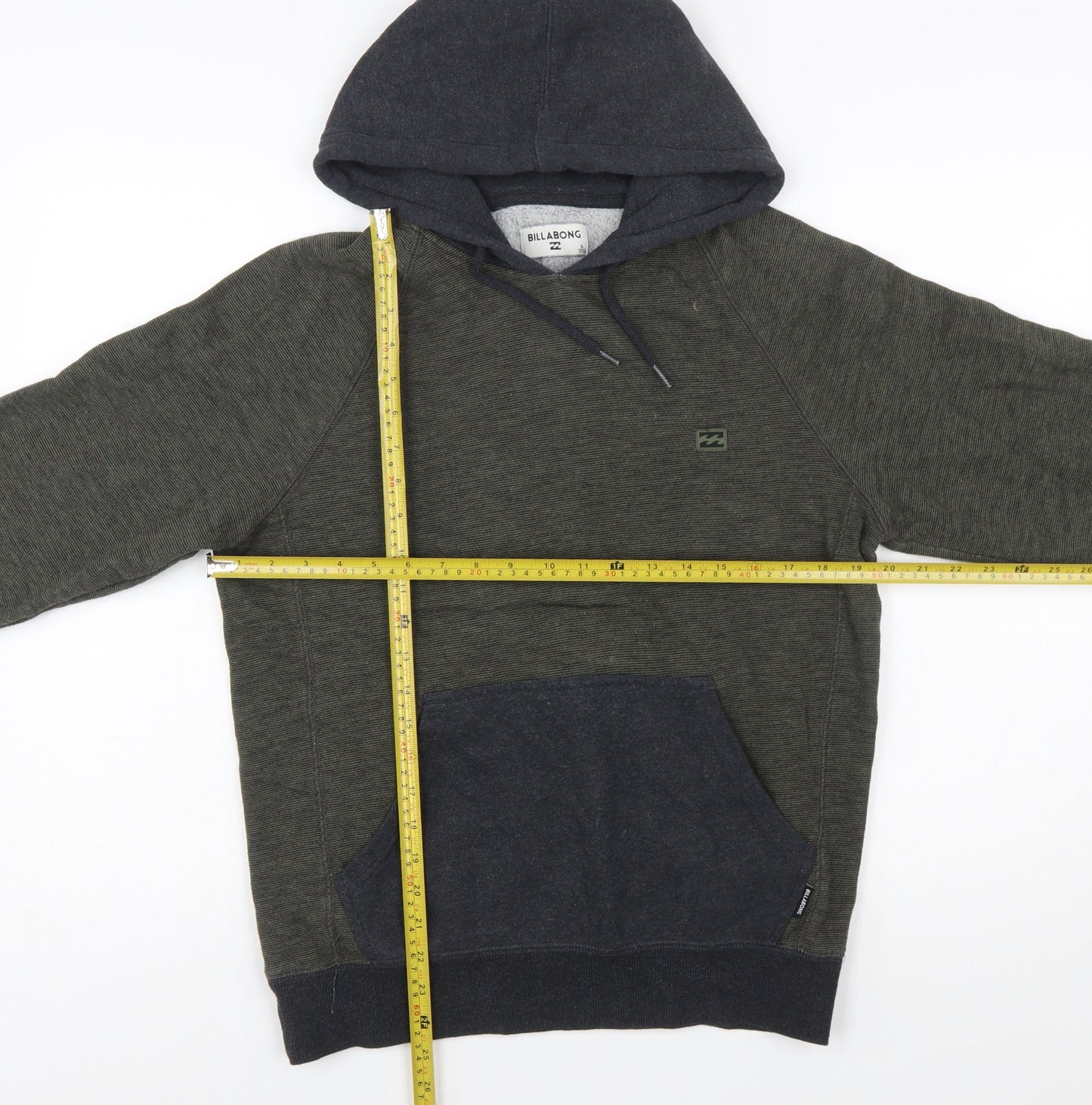 Billabong Men's Green Pullover Hoodie Size S Fleece Cotton Blend
