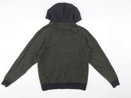 Billabong Men's Green Pullover Hoodie Size S Fleece Cotton Blend