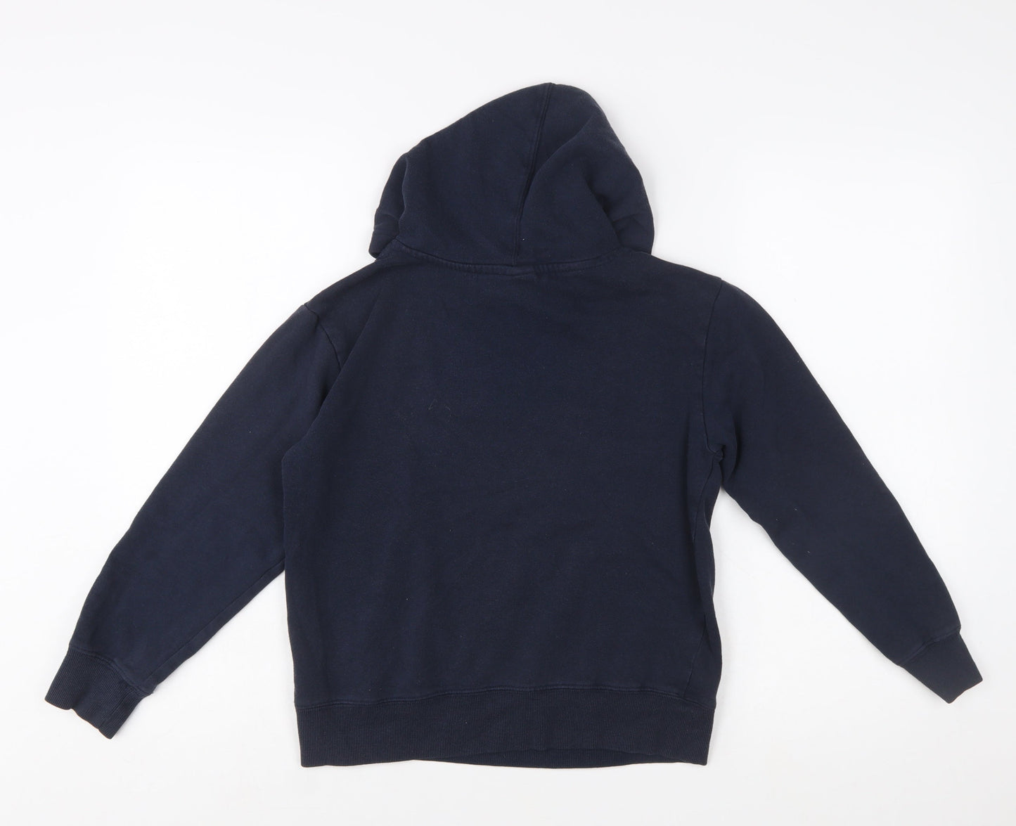 New Balance Boys Blue Pullover Hoodie Size 10-12 Logo Print Cotton Blend