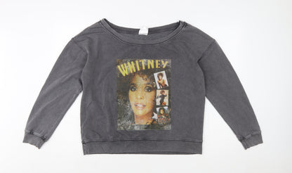 Next Women’s Grey Whitney Houston Graphic Pullover Sweatshirt L