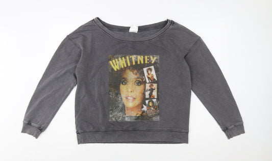 Next Women’s Grey Whitney Houston Graphic Pullover Sweatshirt L