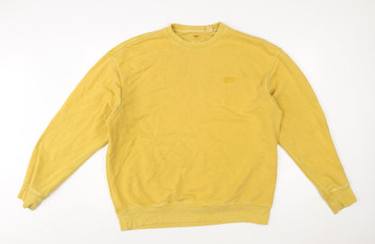 Levi's Men's Yellow Crew Neck Relaxed Sweatshirt Size L