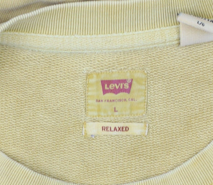 Levi's Men's Yellow Crew Neck Relaxed Sweatshirt Size L