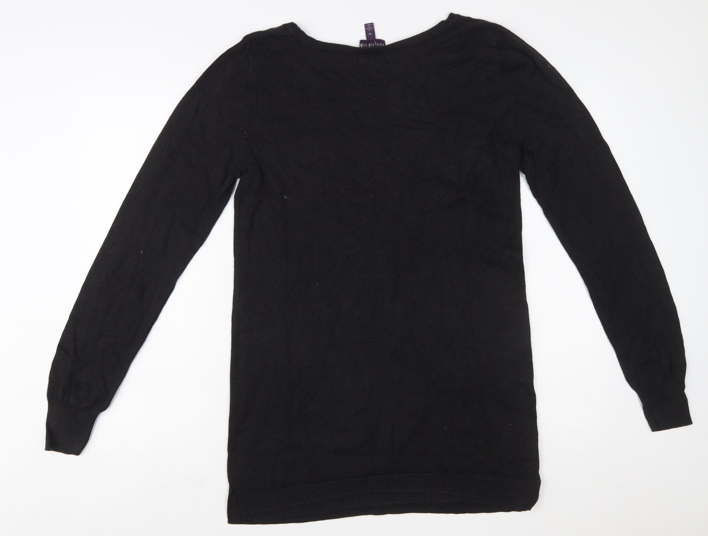 Long Tall Sally Women's Black Medium Butterfly Knit Pullover Jumper