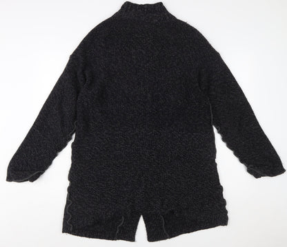Next Women’s Black Wool Blend Chunky Knit Long Cardigan Size L