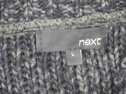 Next Women’s Black Wool Blend Chunky Knit Long Cardigan Size L