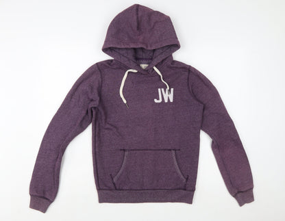 Jack Wills Womens Purple Hoodie UK 8 Pullover Sweatshirt