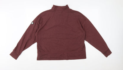 Trespass Womens Burgundy 1/4 Zip Pullover Sweatshirt UK14 L