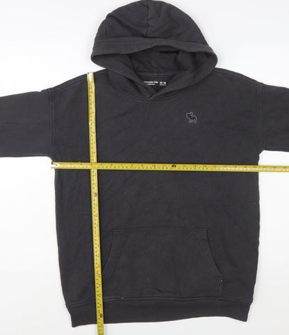 Abercrombie Kids Boys Black Pullover Hoodie 15-16 Years Cotton Blend