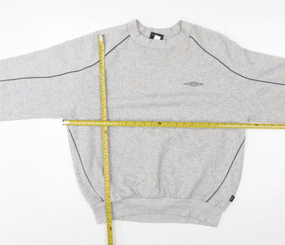 Umbro Men's Grey Crew Neck Sweatshirt M Pullover Sportswear