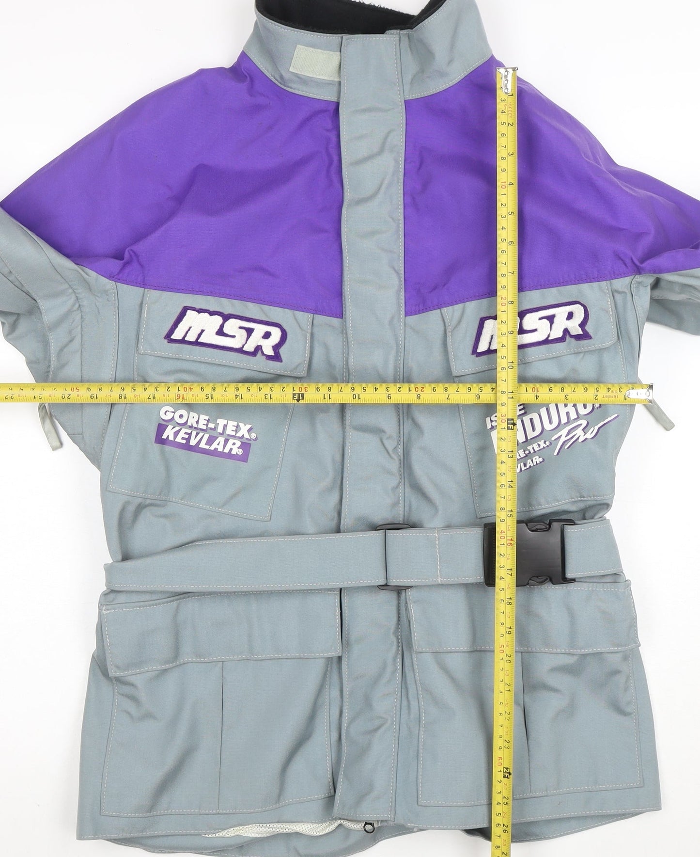 MSR Gore-Tex Kevlar Men's Grey Purple XL Motorcycle Jacket