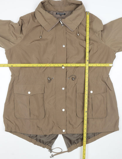 Anya Madsen Women’s Brown Size 22 Collared Lightweight Anorak Jacket