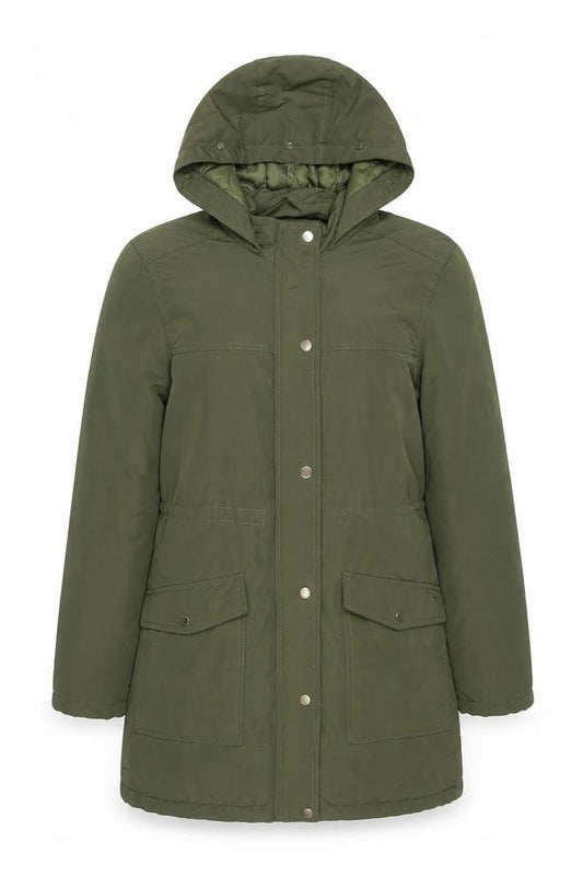Dorothy Perkins Women Green Size 12 Hooded Parka Coat