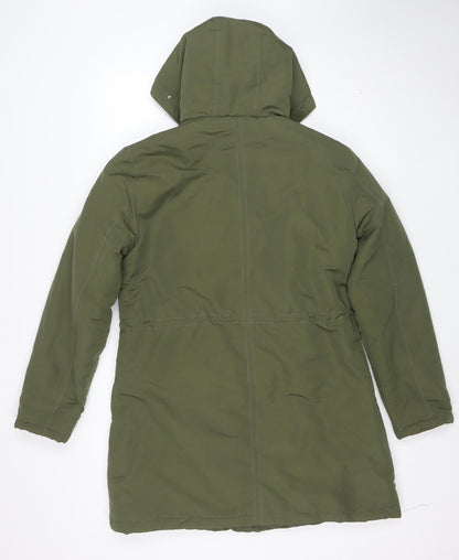 Dorothy Perkins Women Green Size 12 Hooded Parka Coat