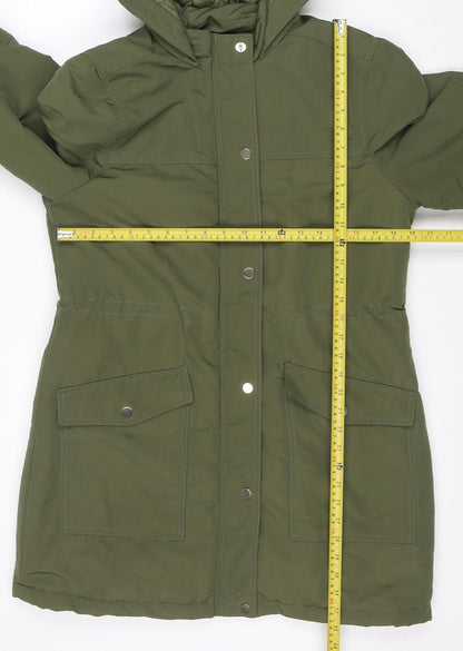 Dorothy Perkins Women Green Size 12 Hooded Parka Coat