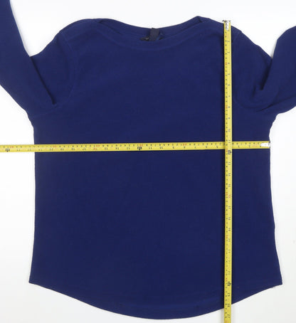 Lands’ End Womens Blue Fleece Pullover Sweatshirt XL