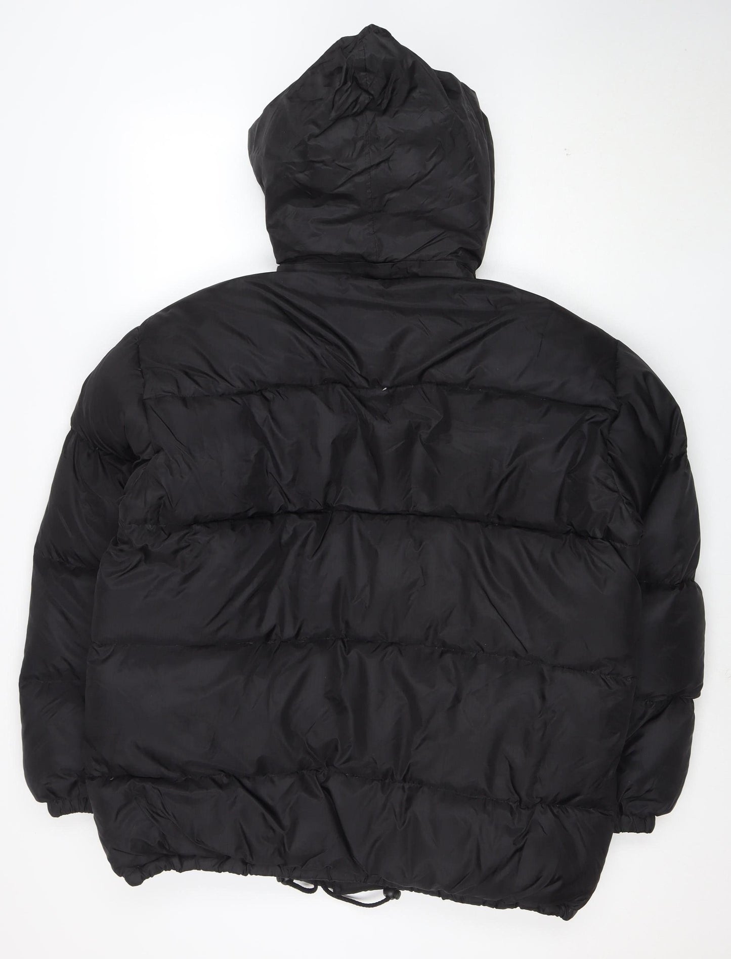 IDEAL Mens Black M Puffer Jacket Hooded Nylon Down Winter Coat