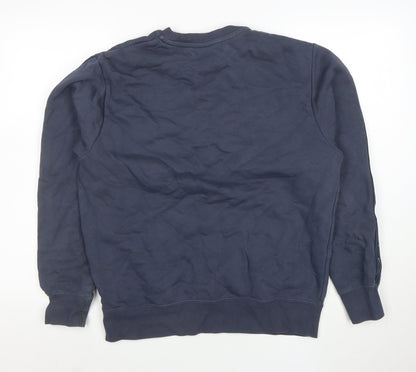 Nike Men’s Blue Crew Neck Logo Pullover Sweatshirt Size M