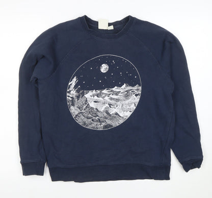 Joanie Women's Navy Blue Graphic Pullover Sweatshirt Size S