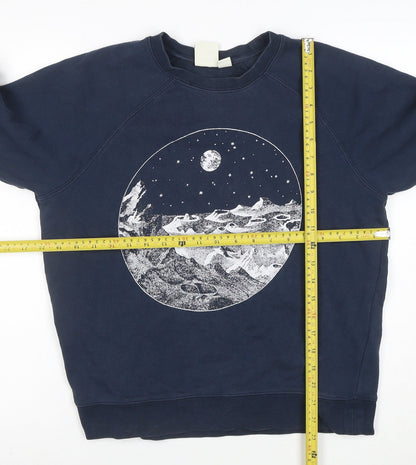 Joanie Women's Navy Blue Graphic Pullover Sweatshirt Size S
