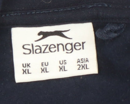 Slazenger Men's Blue Full Zip Hoodie XL Fleece Sweatshirt