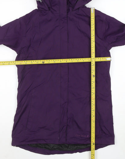 Peter Storm Women’s Purple Waterproof Hooded Jacket Size 8