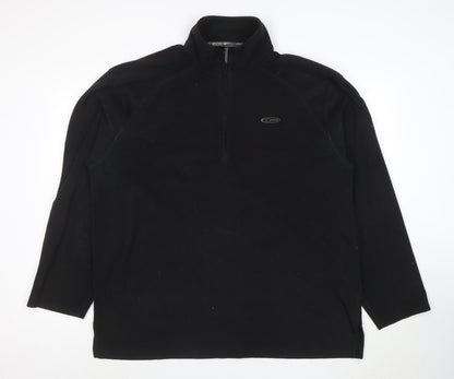 Gelert Men's Black 2XL Fleece 1/2 Zip Pullover Sweatshirt