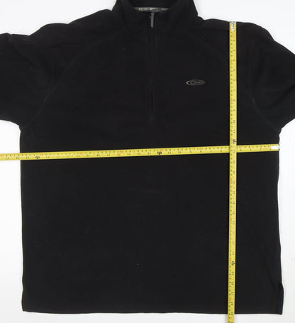 Gelert Men's Black 2XL Fleece 1/2 Zip Pullover Sweatshirt
