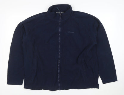 Hi Gear Womens Blue Fleece Full Zip Jacket Size L Outdoor Warm Layer