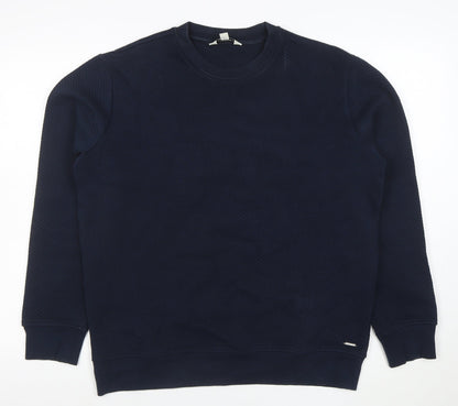 Marks and Spencer Men’s Blue Crew Neck Pullover Sweatshirt M