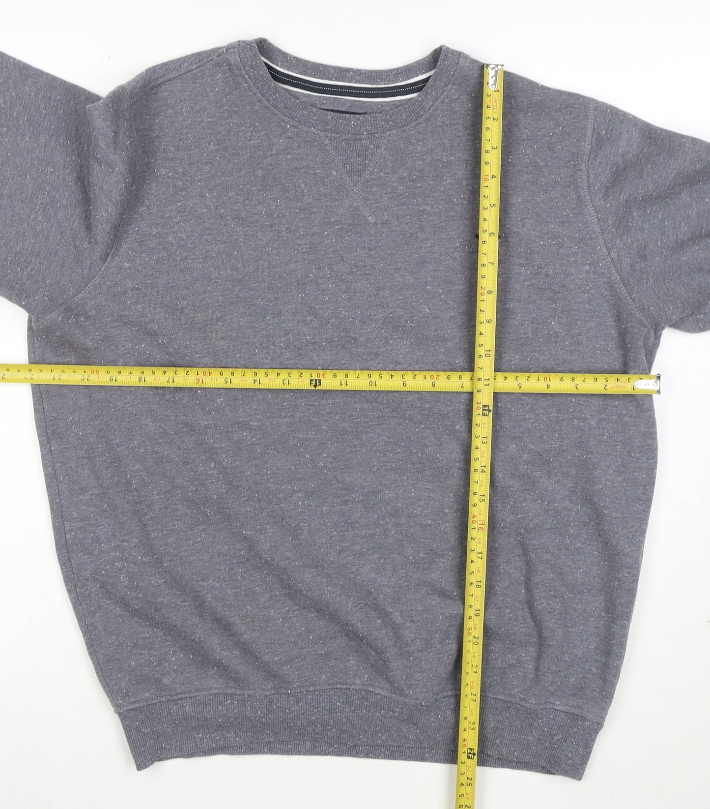 Crew Clothing Company Men's Grey Small Cotton Blend Crew Neck Sweatshirt