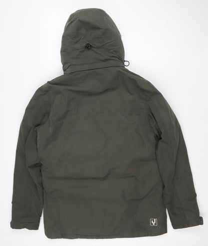 Ayacucho Mens Green S Hooded Waterproof Parka Jacket