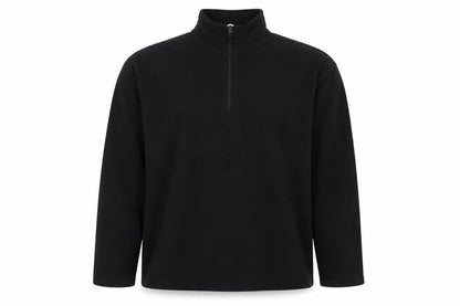 Mountain Warehouse Men's Black Fleece 1/4 Zip Pullover Sweatshirt L