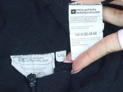 Mountain Warehouse Men's Black Fleece 1/4 Zip Pullover Sweatshirt L