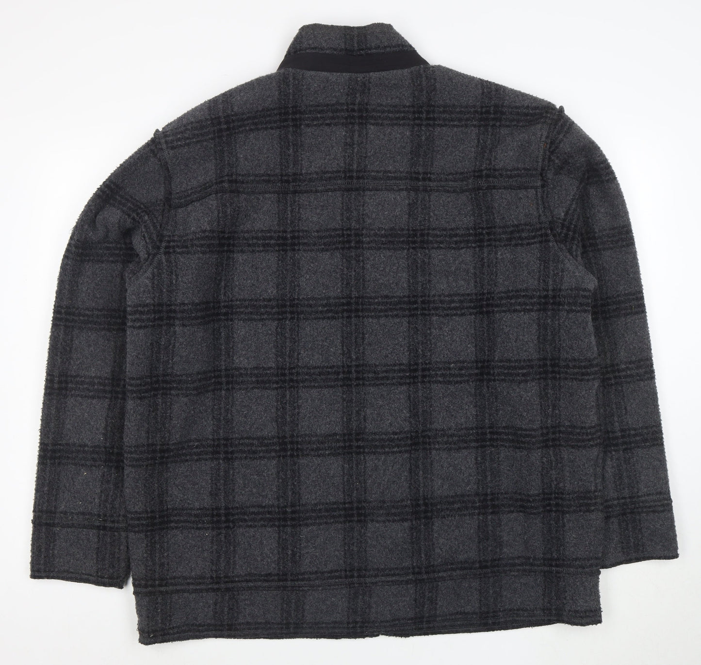 NEXT Men's Grey Check XL Full Zip Fleece Lined Jacket