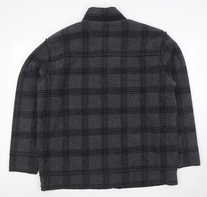 NEXT Men's Grey Check XL Full Zip Fleece Lined Jacket