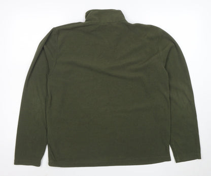 Regatta Mens Green Fleece 1/2 Zip Pullover Sweatshirt Size M