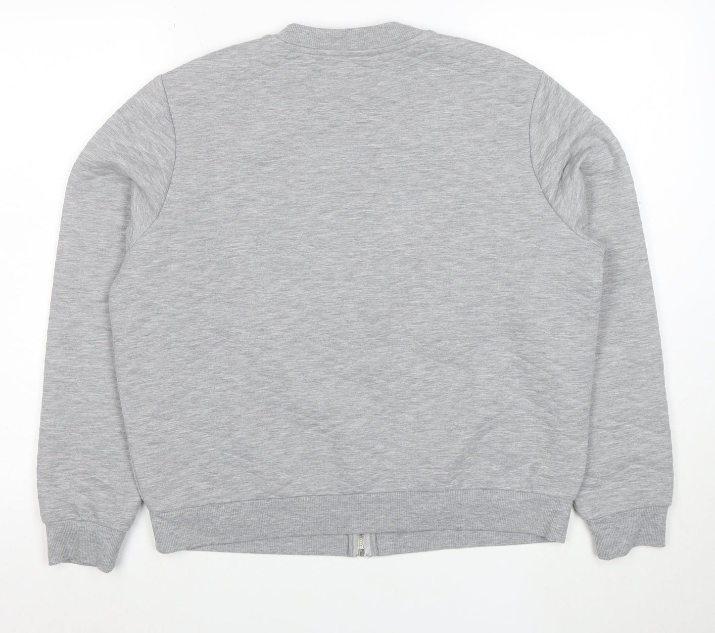 Marks and Spencer Women Grey Full Zip Sweatshirt UK 16 Polyester Blend