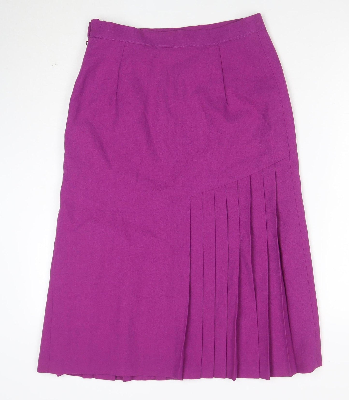 Jacques Vert Womens Purple Pleated Midi Skirt Size 12 Formal