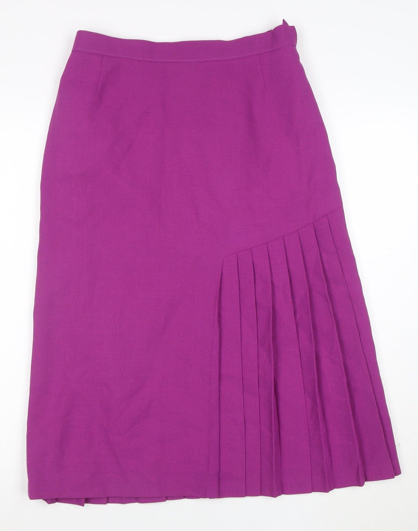 Jacques Vert Womens Purple Pleated Midi Skirt Size 12 Formal