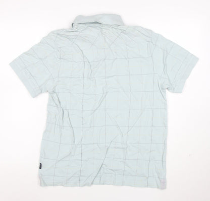 Paul Smith Jeans Men's Blue Check Cotton Polo Shirt Size L
